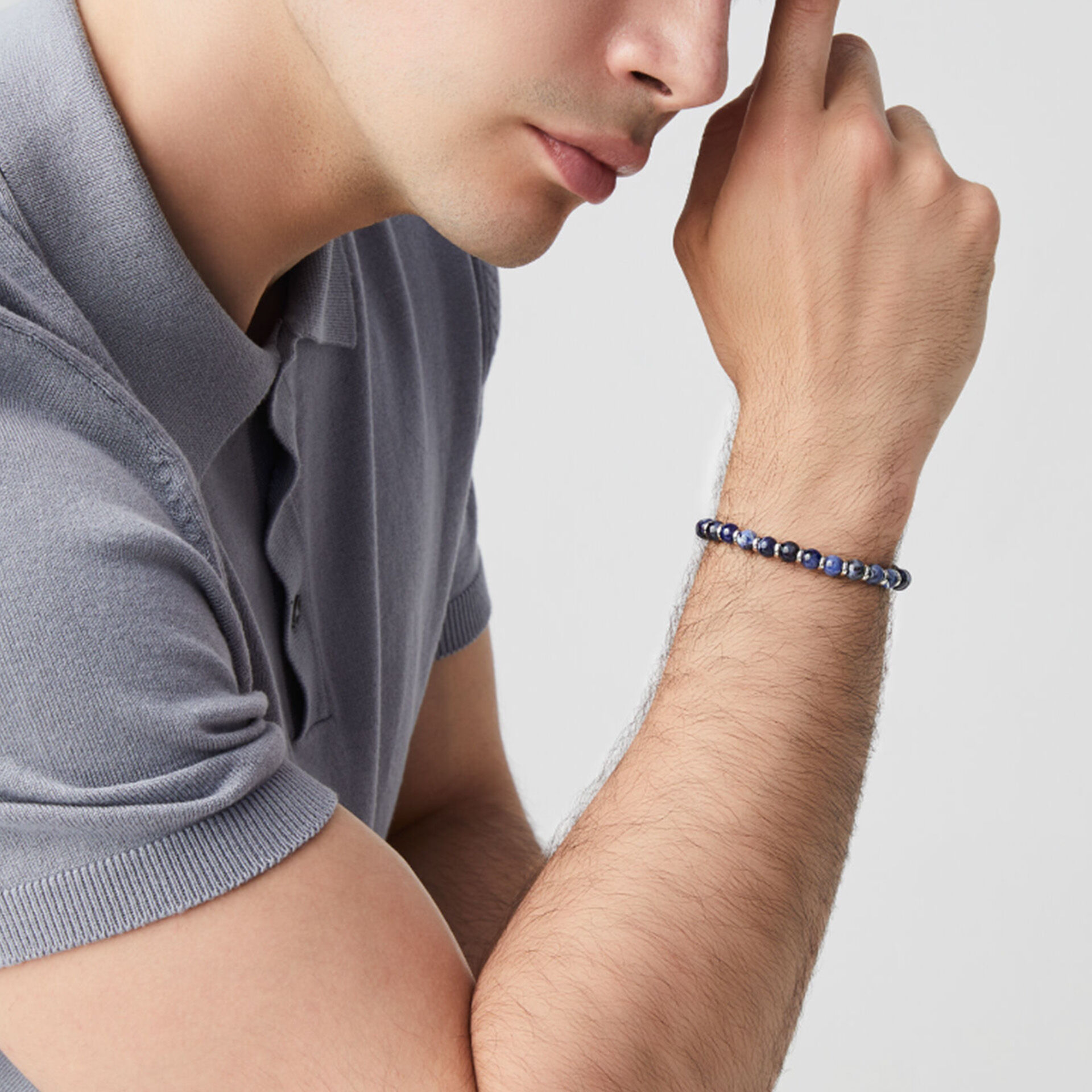 Bracelet Pour Homme Giovanni Raspini Dallas - Argent 925, Longueur 21 Cm, Fermoir Mousqueton - Neuf Avec étiquettes