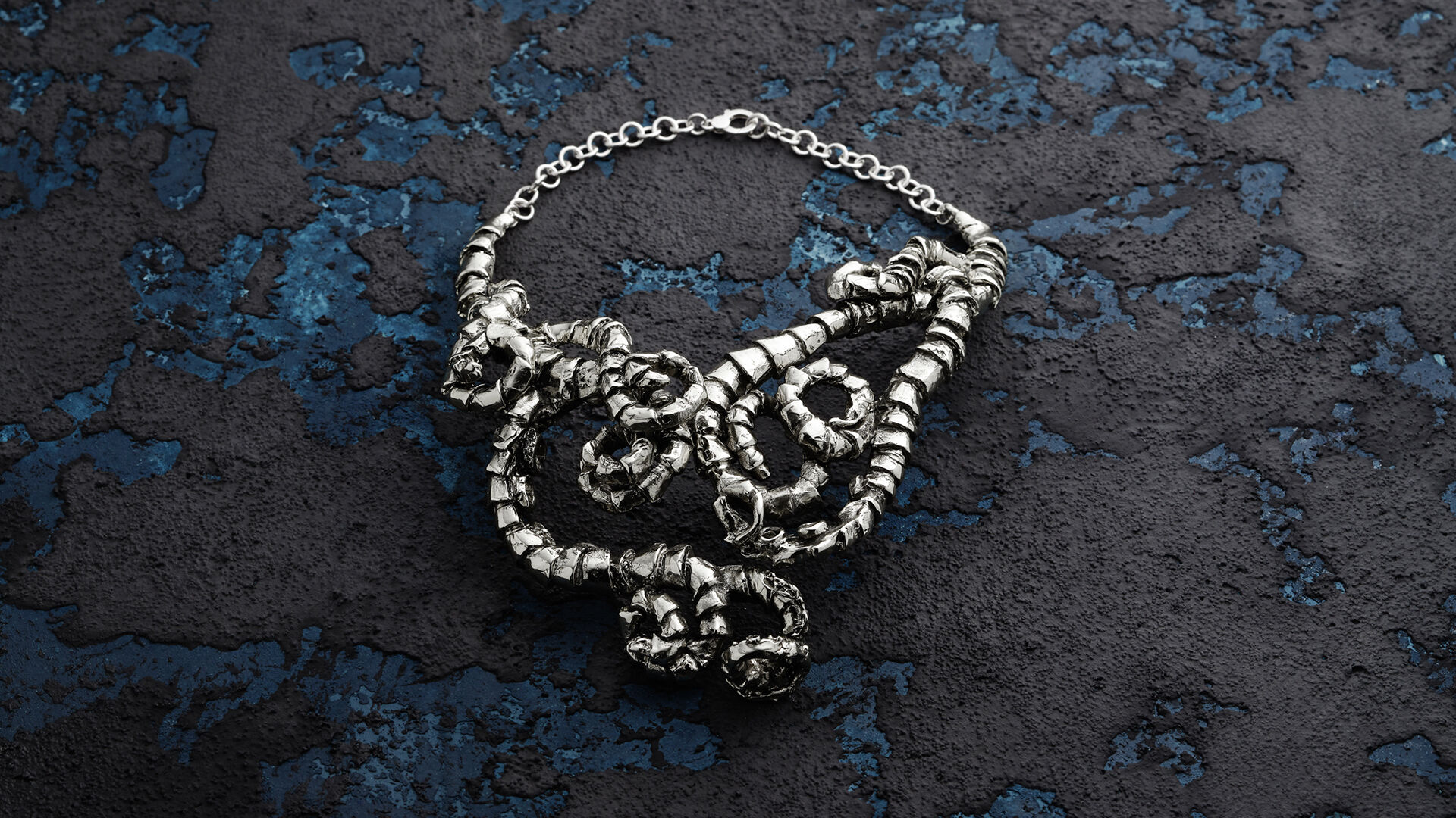 Nautilus silver necklace