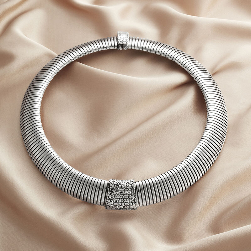 Collana Donna Sfere E Ovaline In Argento 925. Cod:Mac1159C