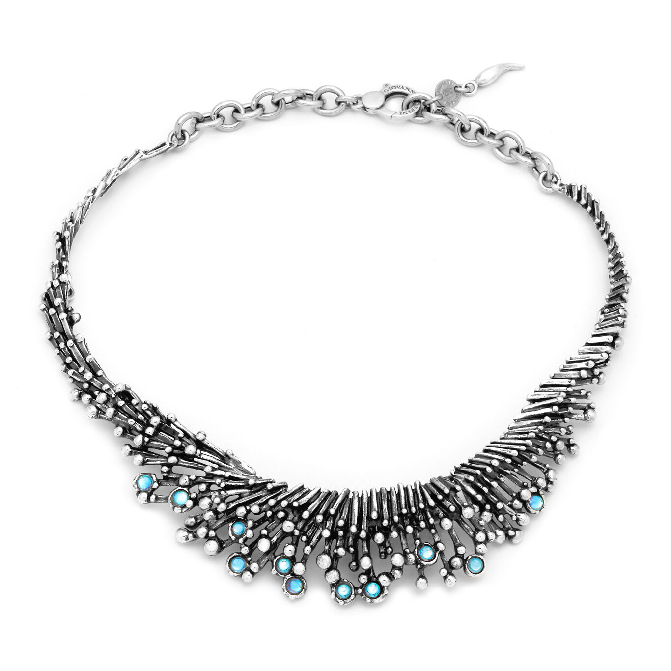 Fireworks Necklace, Necklace in Sterling Silver and mystic quartz_image number 0_Giovanni Raspini