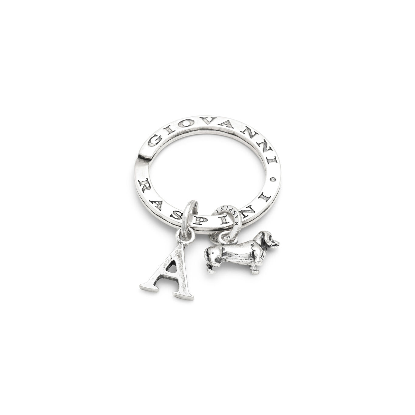 Key Ring Dachshund and Letter A