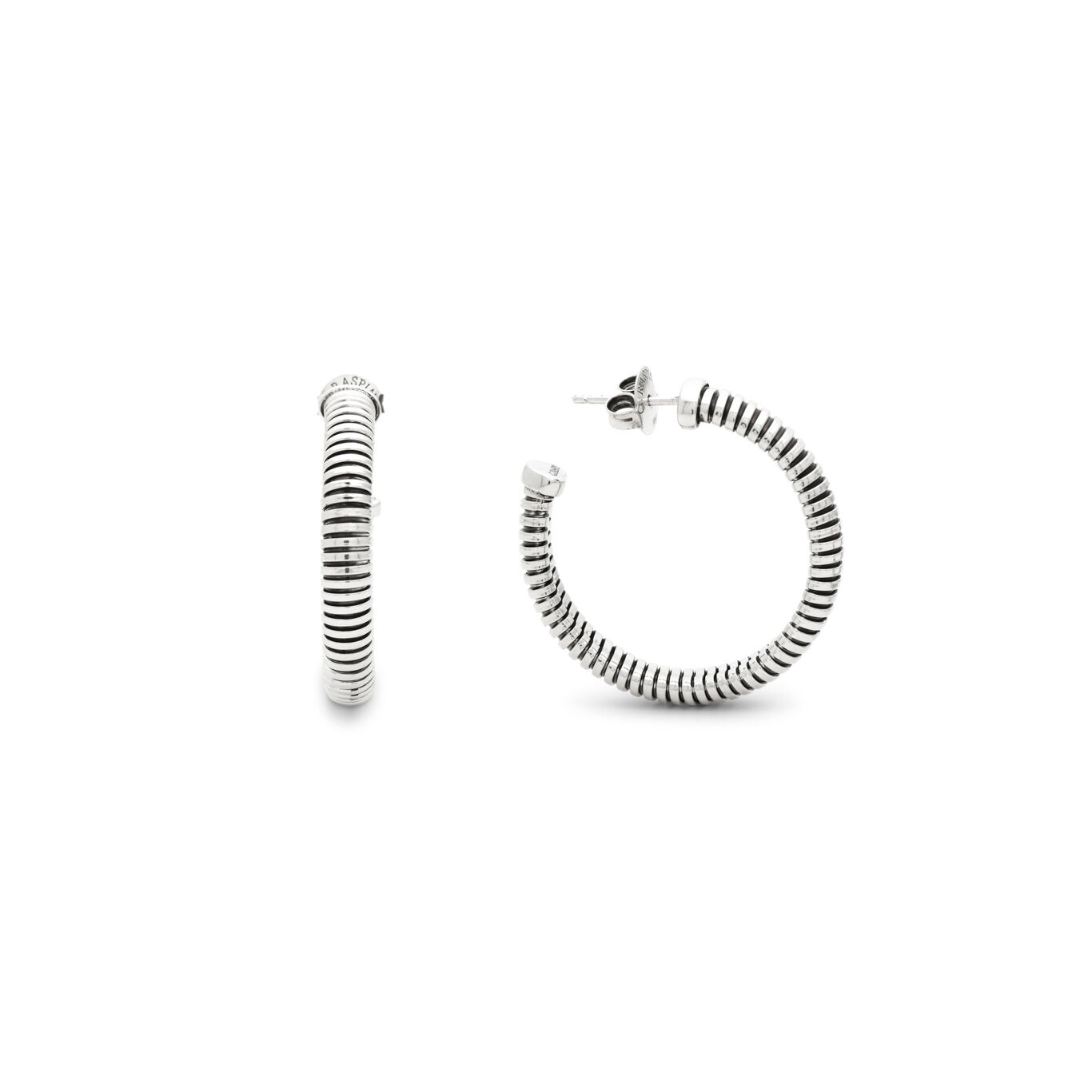 Tubogas Big Hoop Earrings, Earrings in Sterling Silver_image number 2_Giovanni Raspini