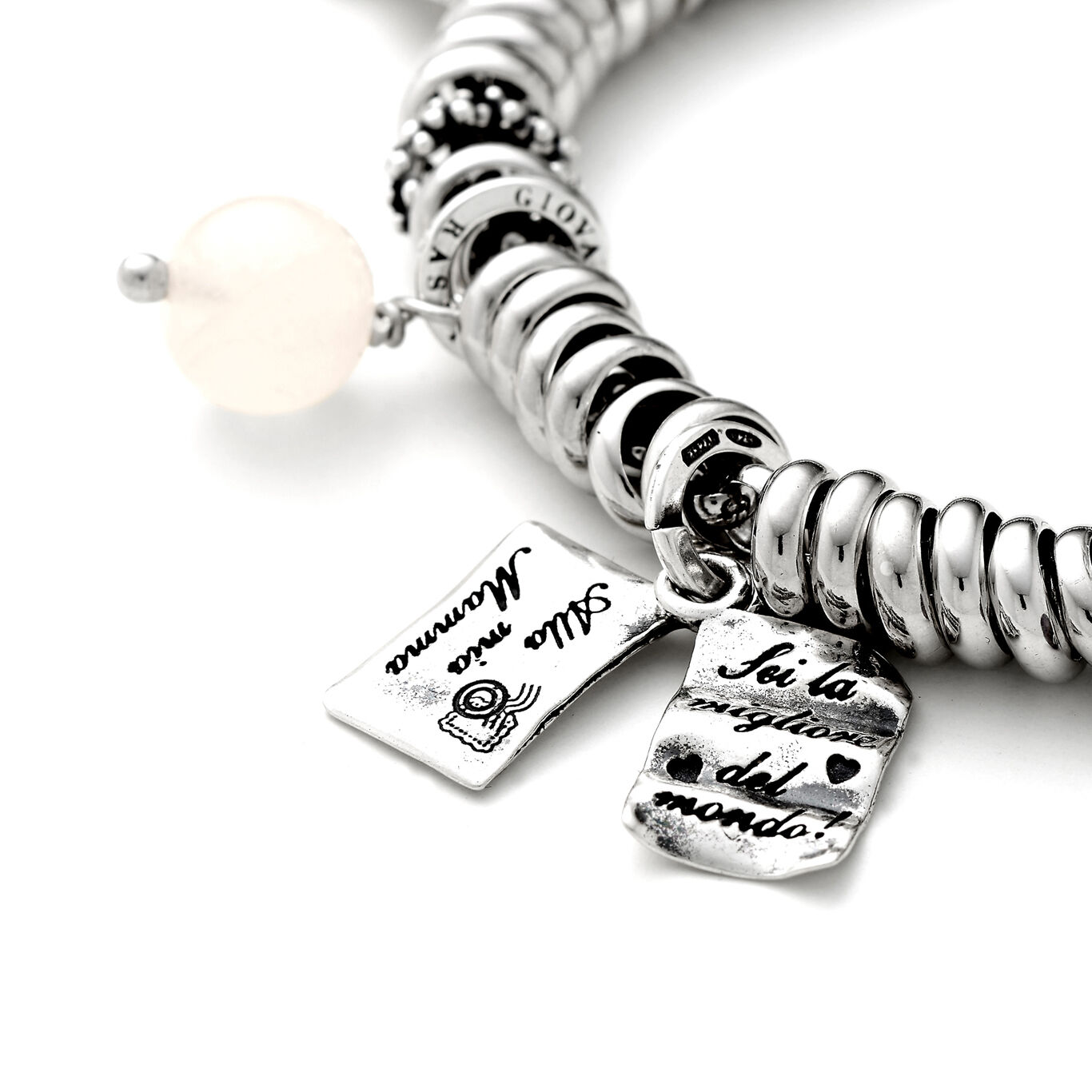 Charm Quarzo Rosa, Charm in Argento 925 e quarzo rosa_image number 1_Giovanni Raspini