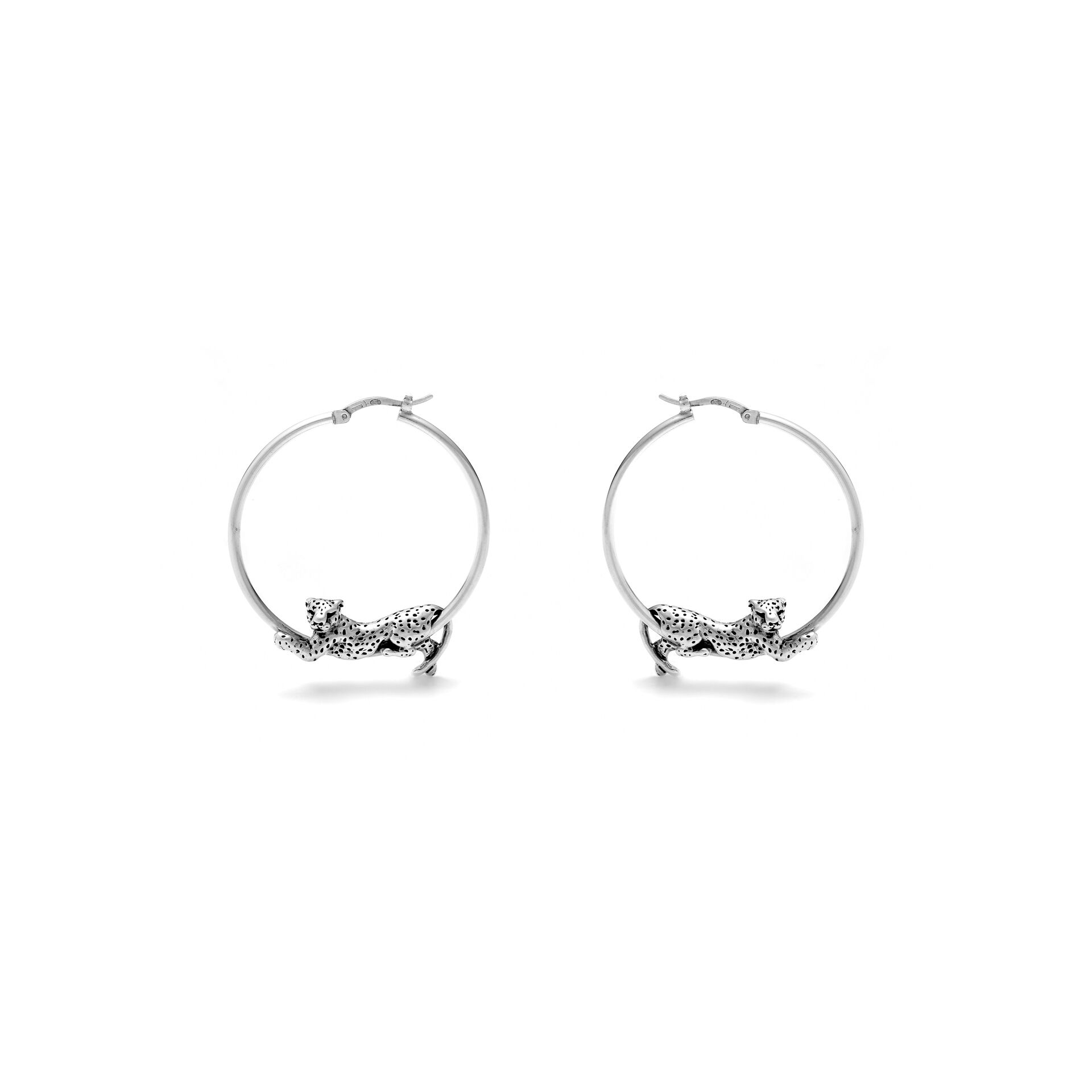 Leopard Hoop Earrings image number 2