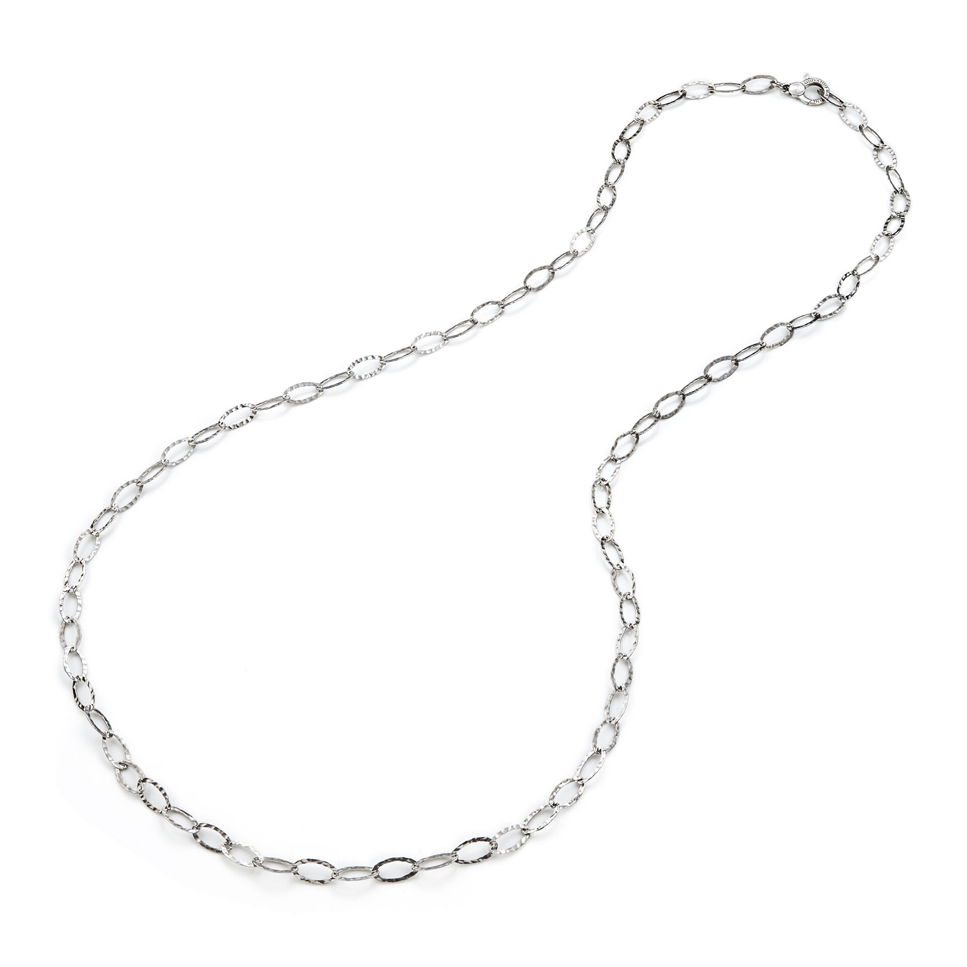 Collier mailles ovales martel&eacute;es image number 0