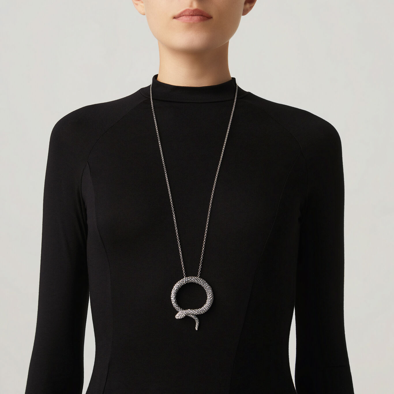 Splendida Collana A Forma Di Serpente In Argento Sterling 925 Con - Foto 6