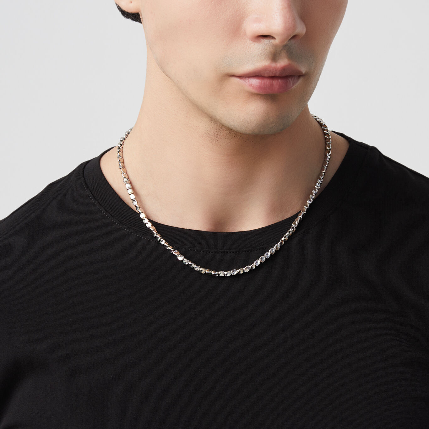 Nugget Necklace, Necklace in Sterling Silver_image number 1_Giovanni Raspini