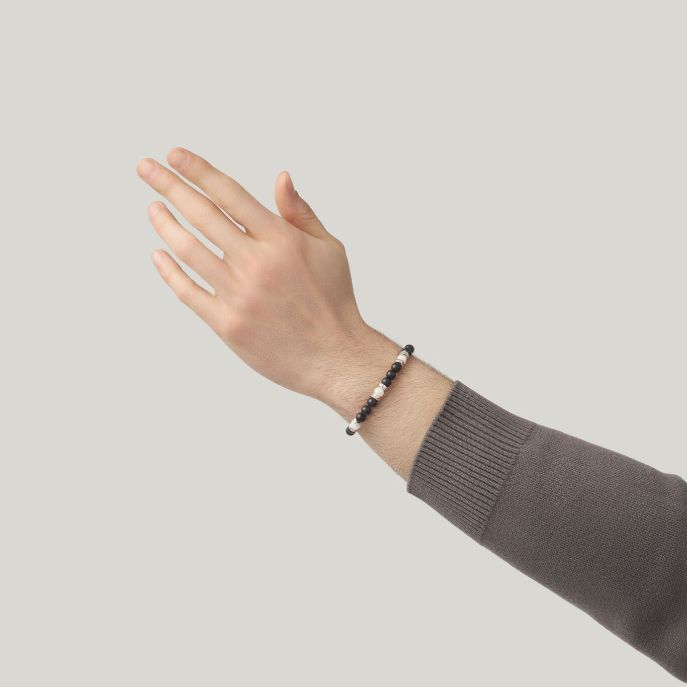 Bracelet Tango Graphite Et Perles