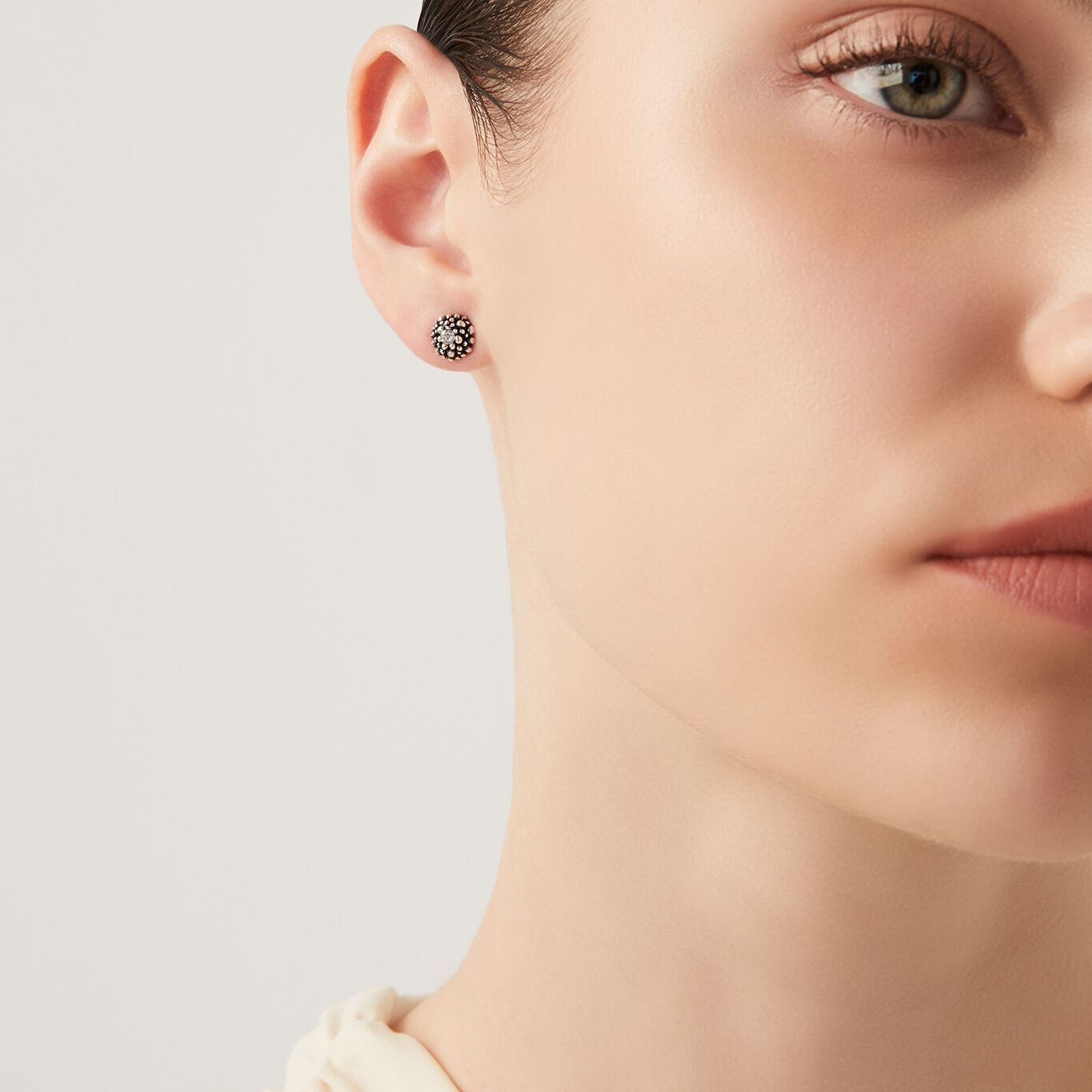 Perlage Mini Earrings and zircon
