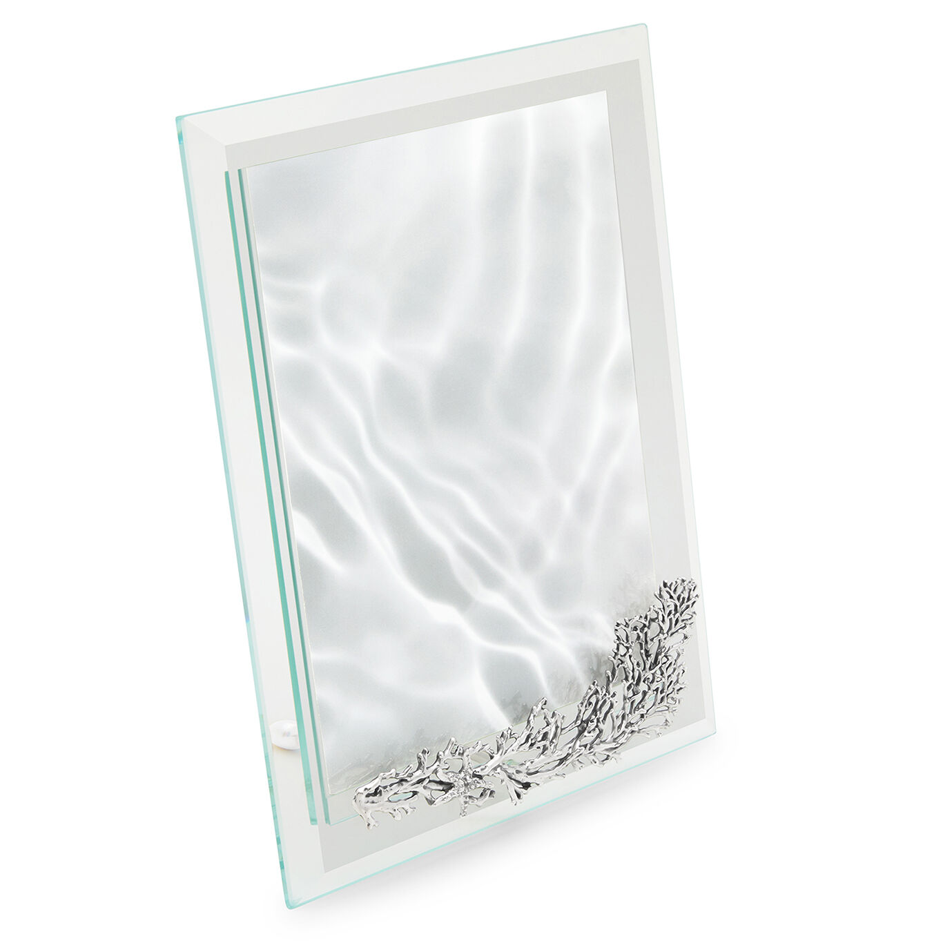 Cadre Encercl&eacute; Lumi&egrave;re Mer, Grand Mod&egrave;le, Cadre en argent et verre biseaut&eacute;_image number 1_Giovanni Raspini