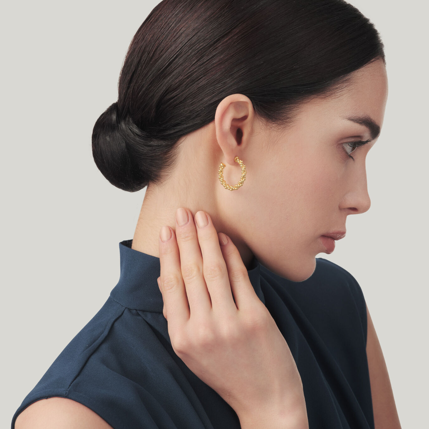 Petites Boucles D'Oreilles Créoles Tressées