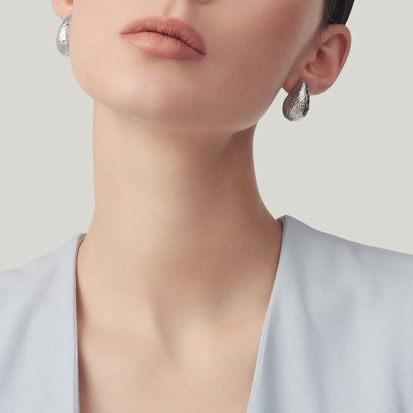 Hammered Droplet Earrings