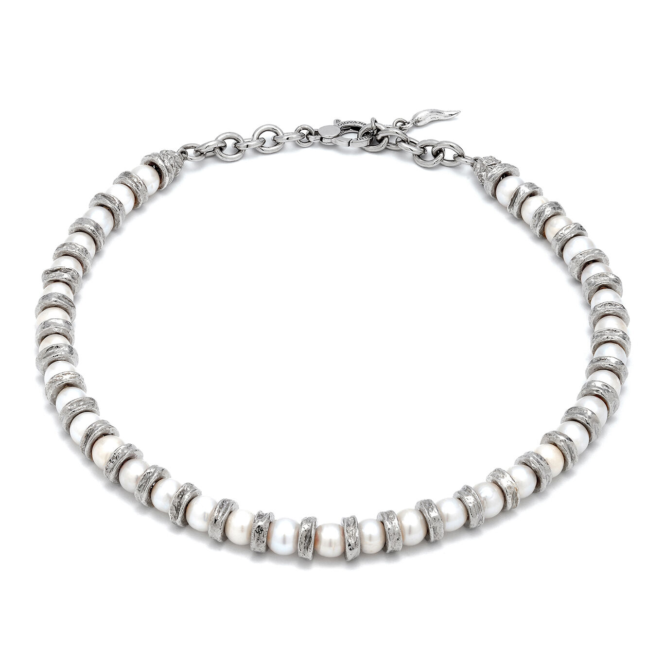 Emma Big Necklace, Necklace in Sterling Silver and natural pearls_image number 0_Giovanni Raspini