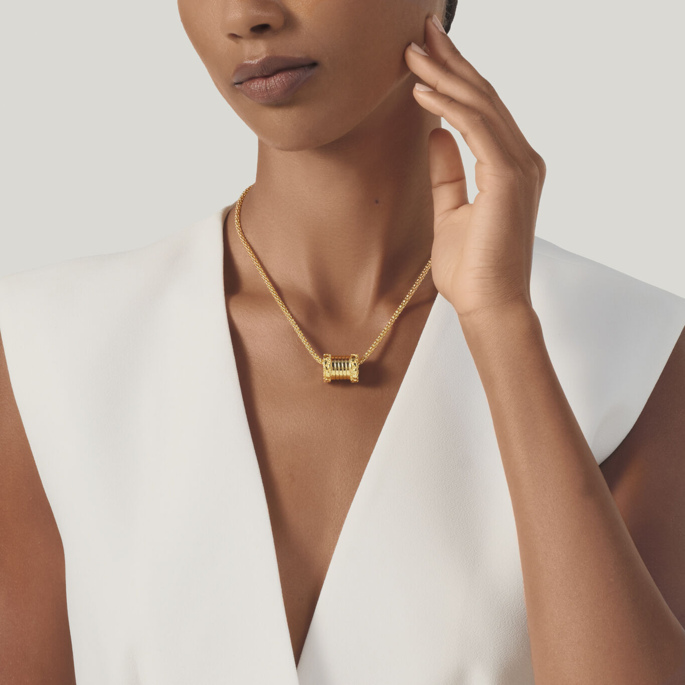 Croco Tubogas Small Necklace