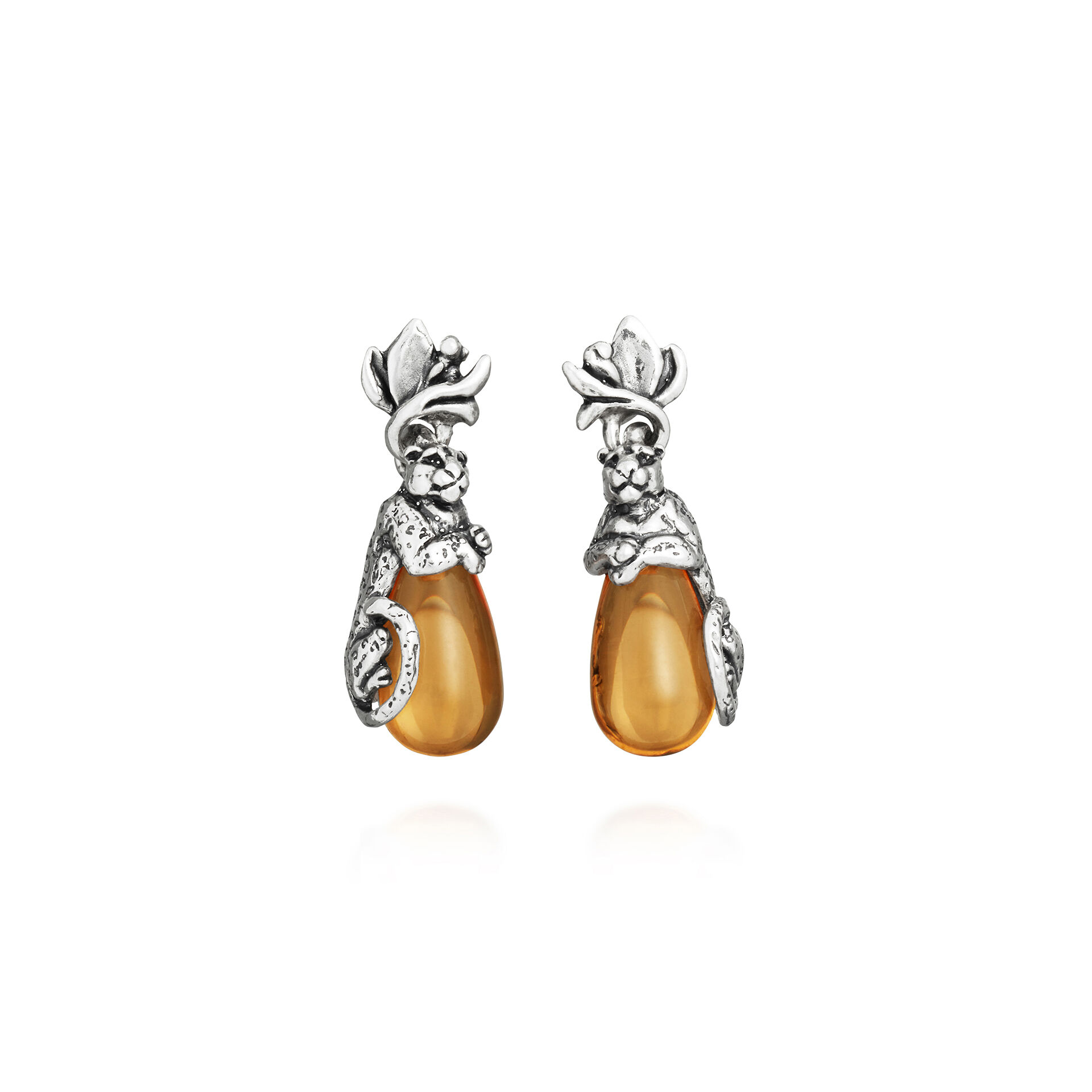 Boucles D'Oreilles Goutte L&eacute;opard image number 0