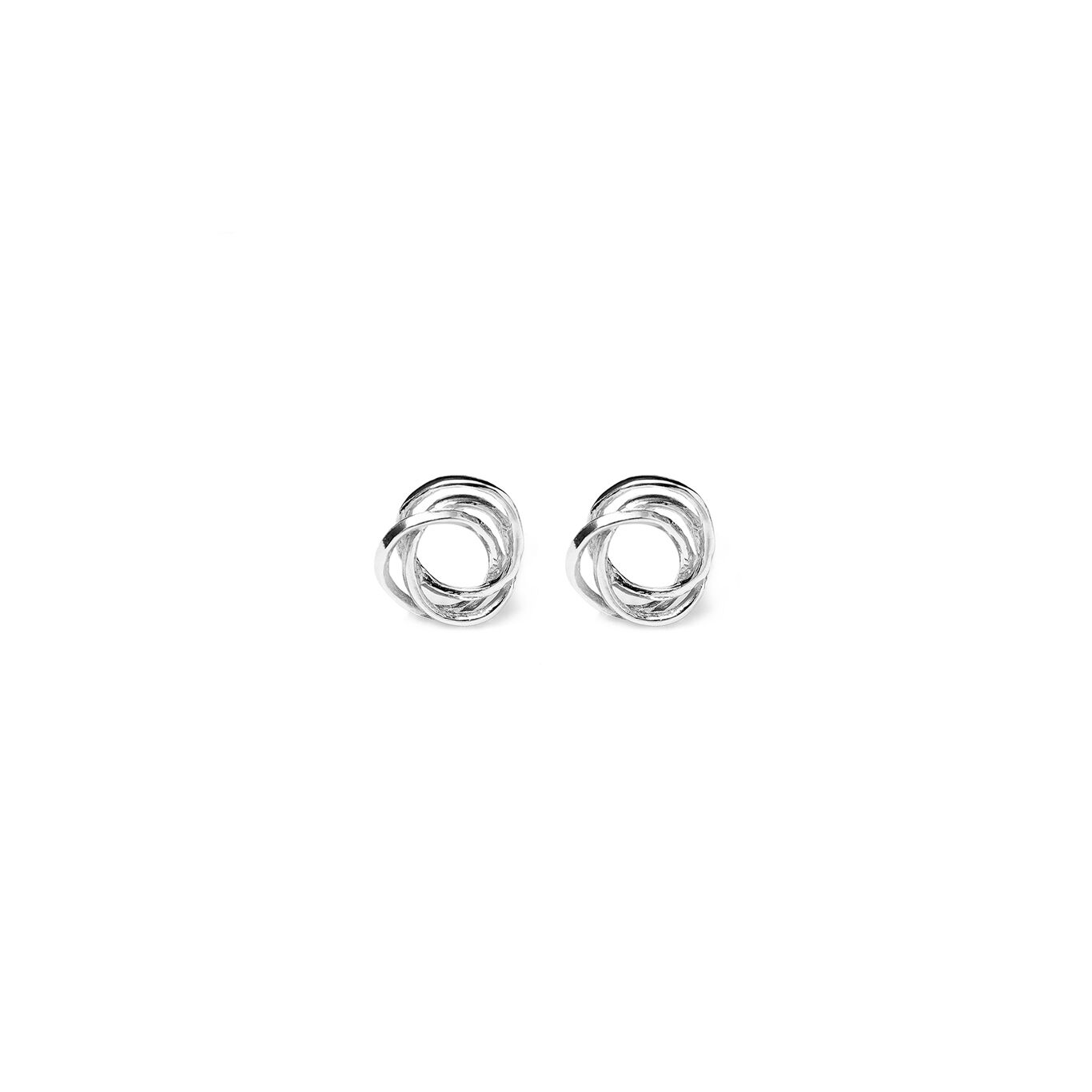 Boucles d'oreilles boutons mailles a&eacute;riennes