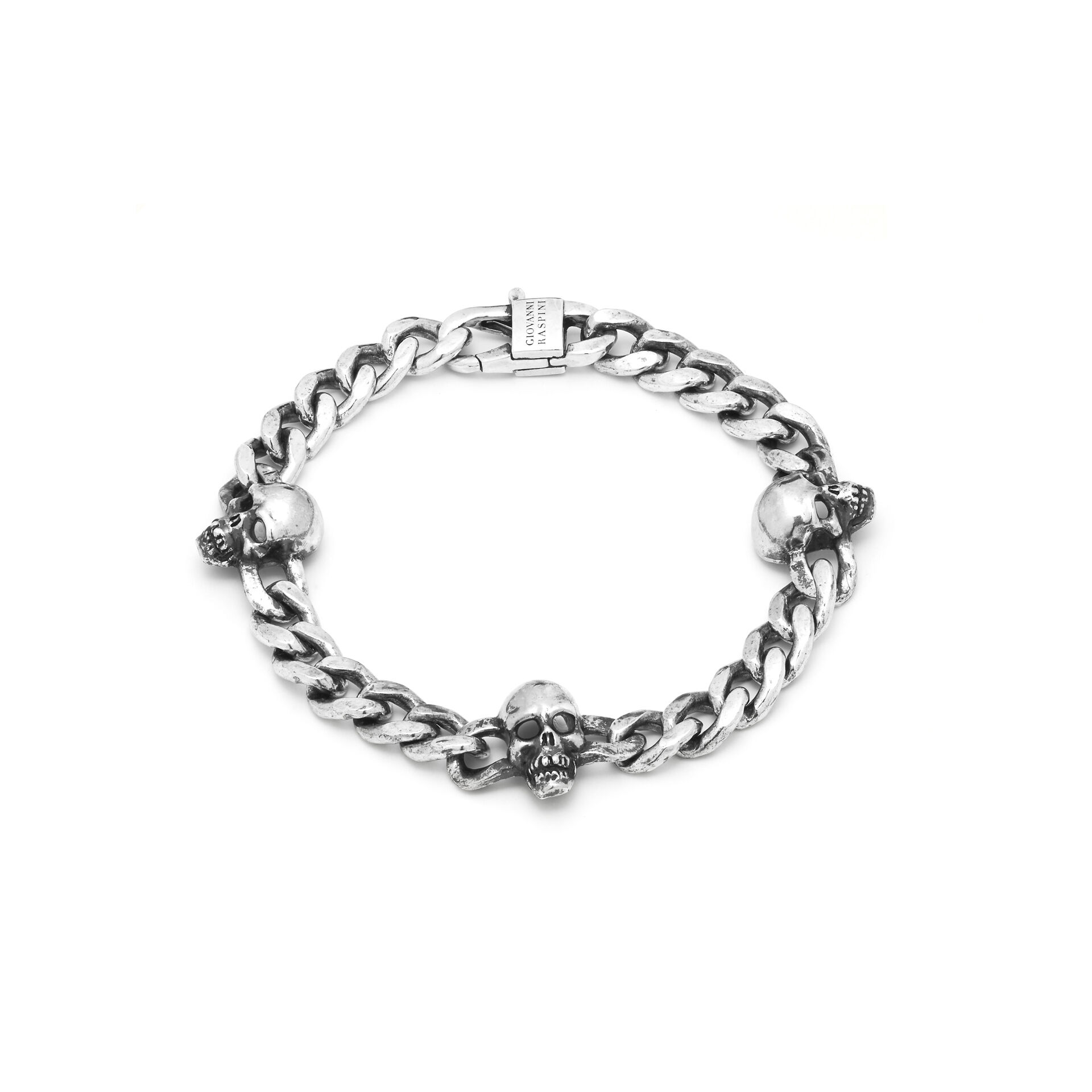 Skulls Curb Chain Bracelet image number 0