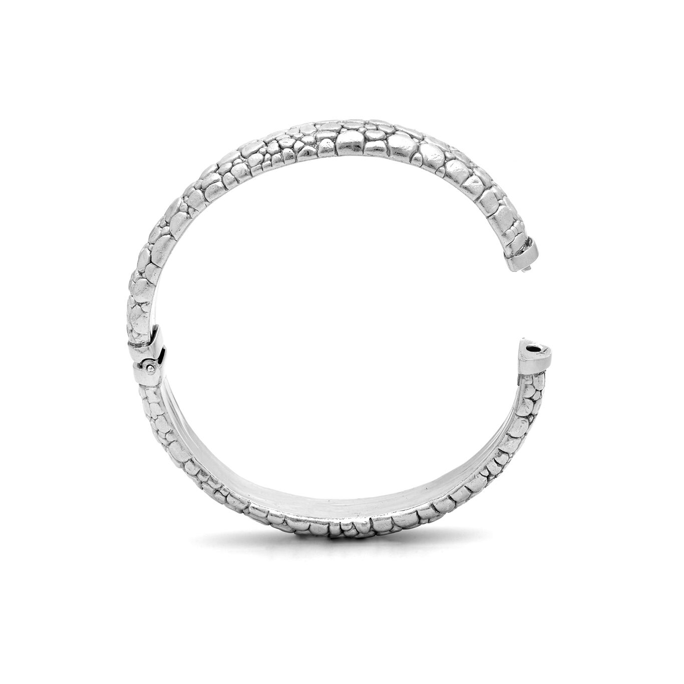Croco Bangle, Bangle in Sterling Silver_image number 3_Giovanni Raspini