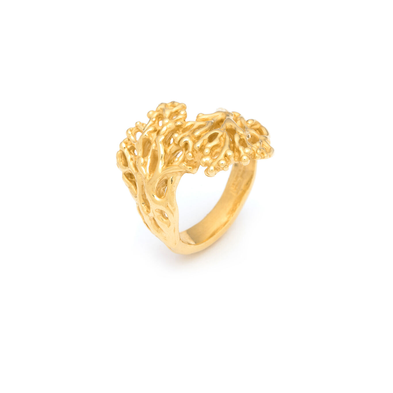 Coral Contrari&eacute; Ring, Ring in gold-plated Sterling Silver_image number 0_Giovanni Raspini
