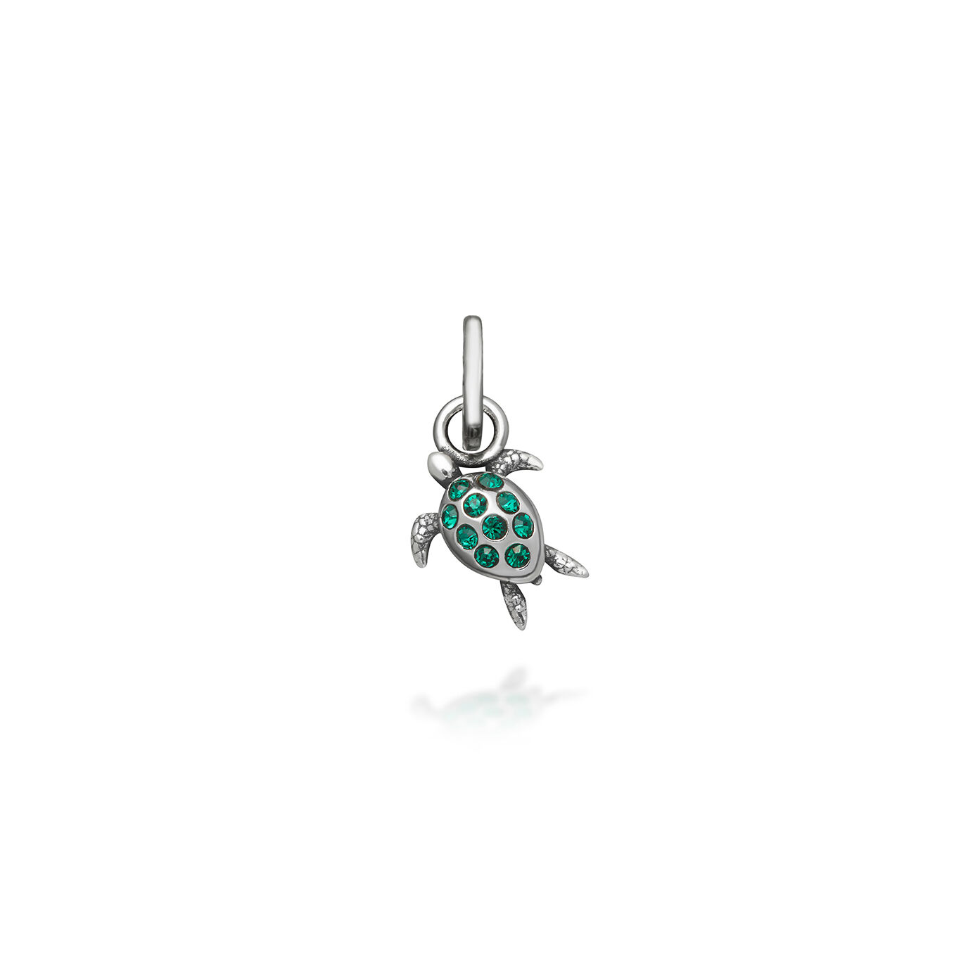 Green Turtle Crystal Mini Charm