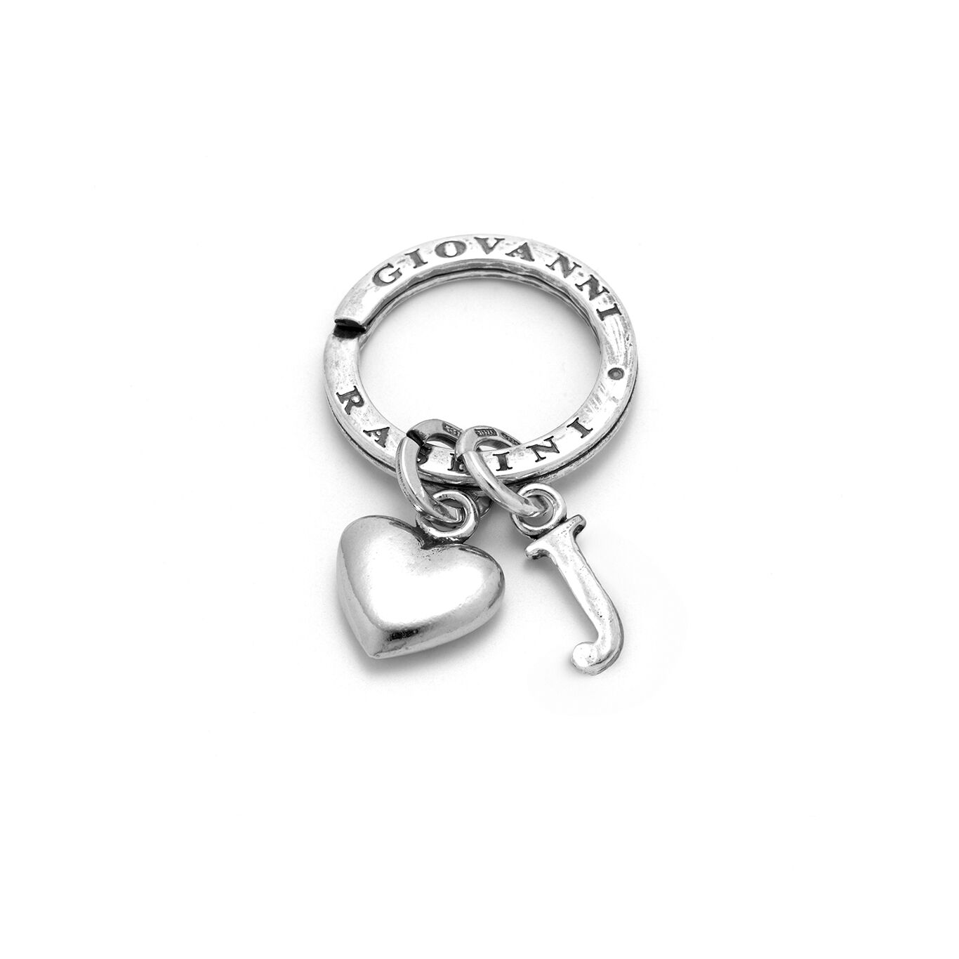 Key Ring with Heart and Letter J