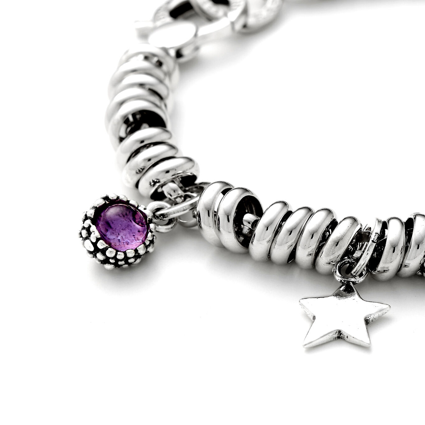 Charm Ametista Perlage, Charm in Argento 925 e ametista_image number 2_Giovanni Raspini