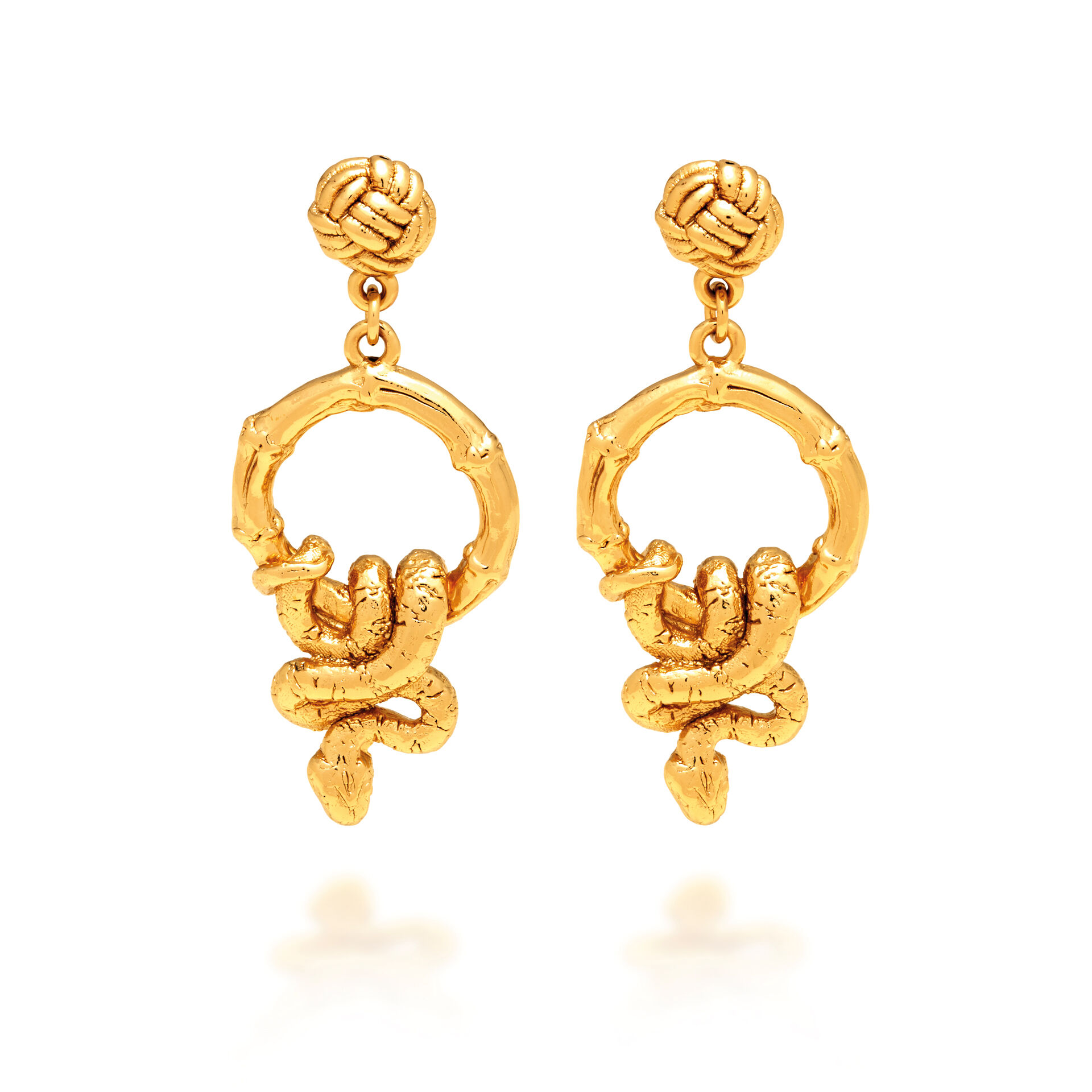 Bamboo And Snake Earrings image number 0