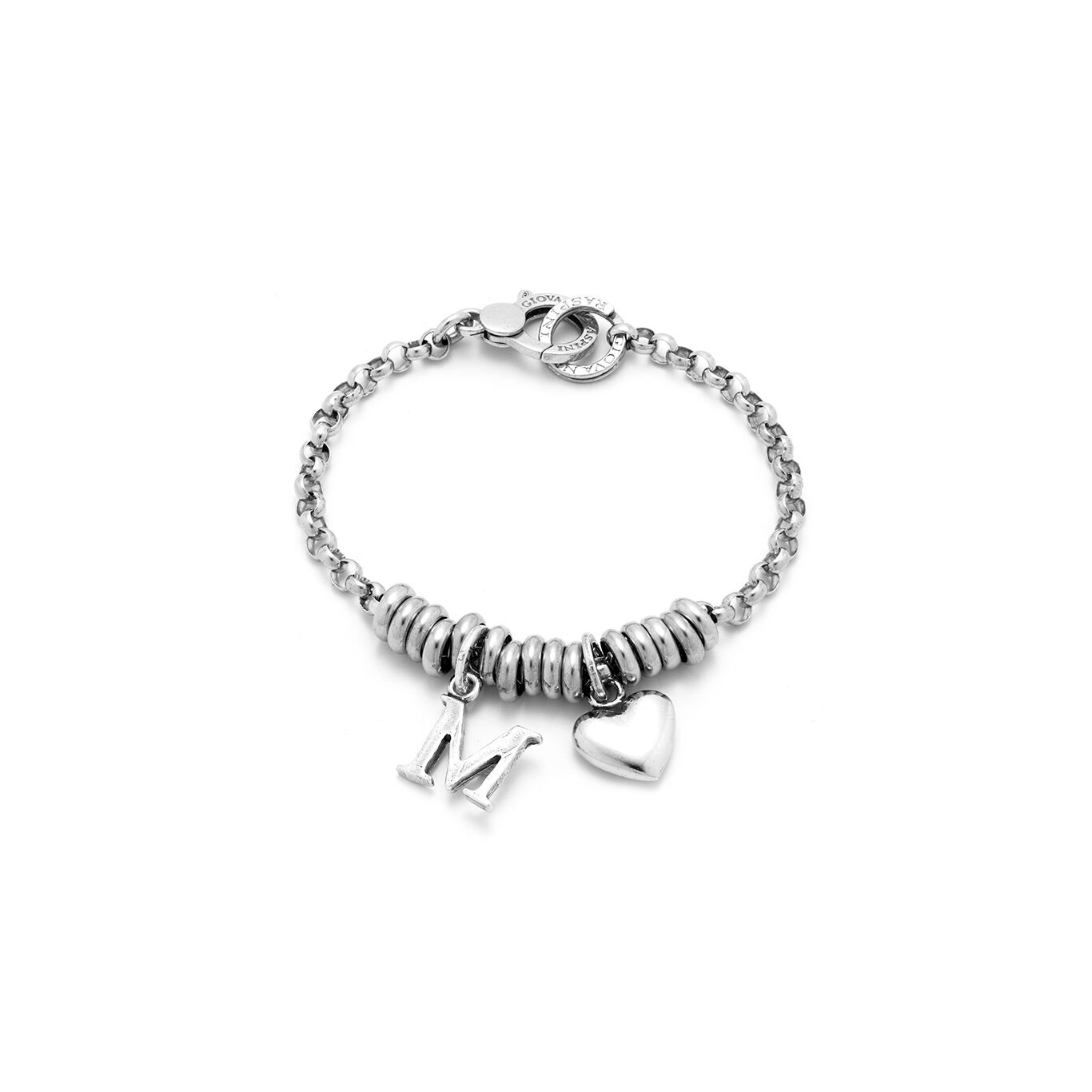 Bracciale Lettera F Con Cuore – Gioiello Personalizzato In Argento, Regolabile, Regalo Per Mamma, Moglie, Figlia - 4