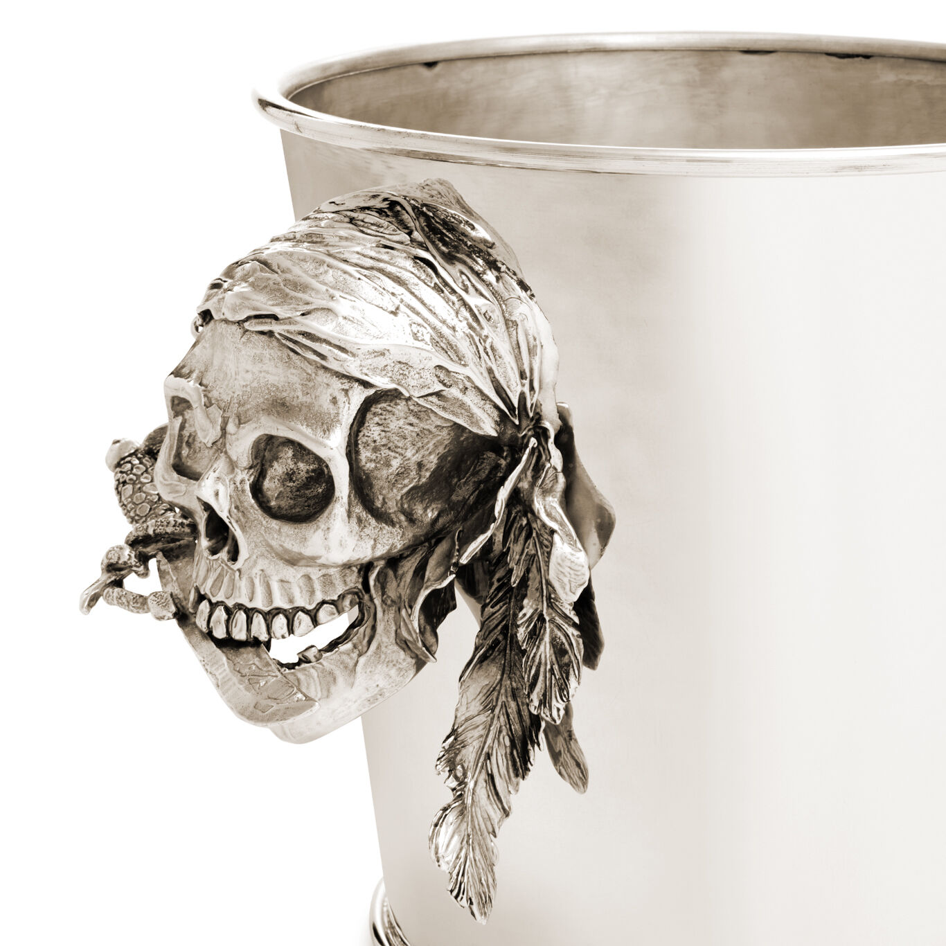 Jack Champagne Bucket, Champagne Bucket in bronzobianco_image number 1_Giovanni Raspini