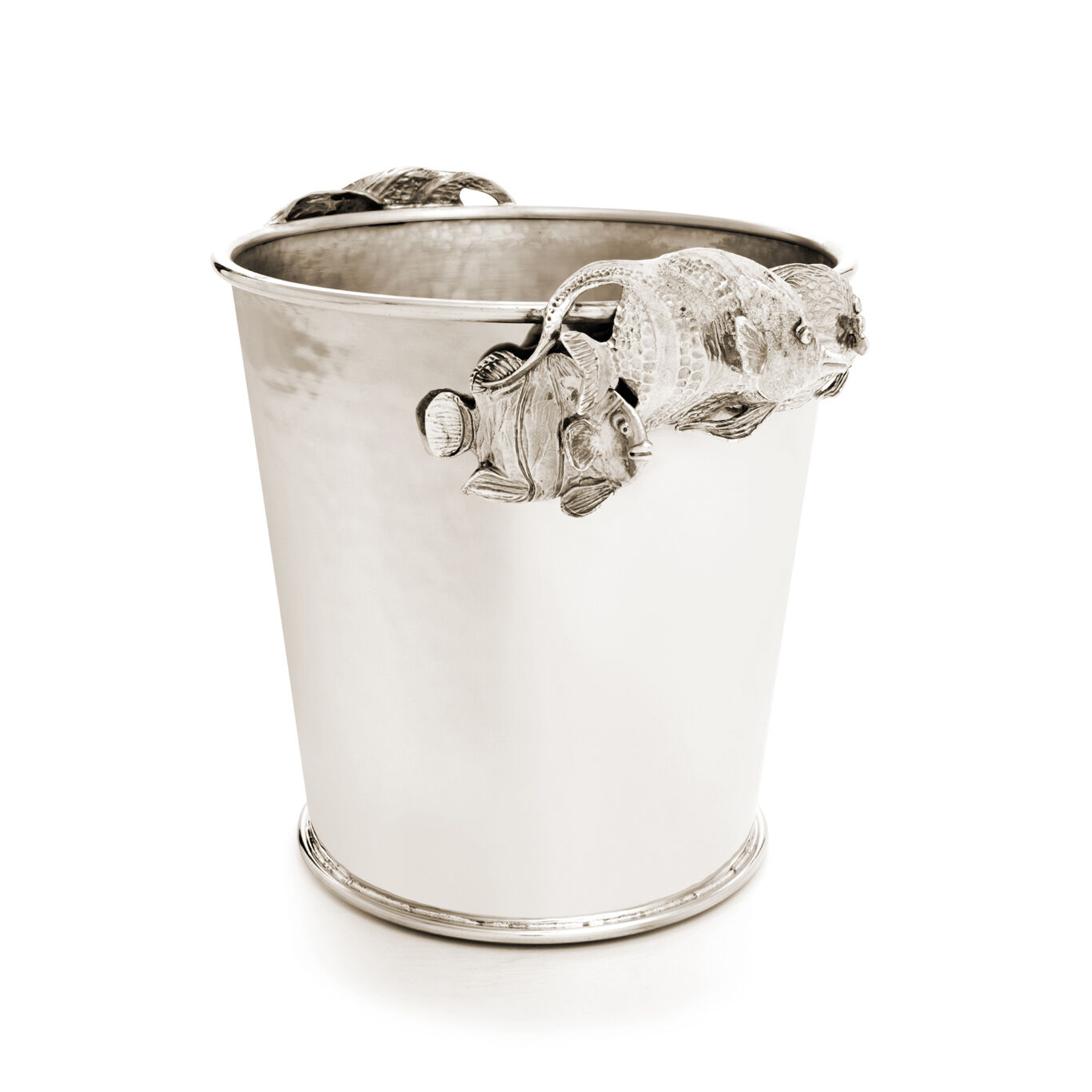 Tropical Fishes Champagne Bucket, Champagne Bucket in bronzobianco_image number 0_Giovanni Raspini