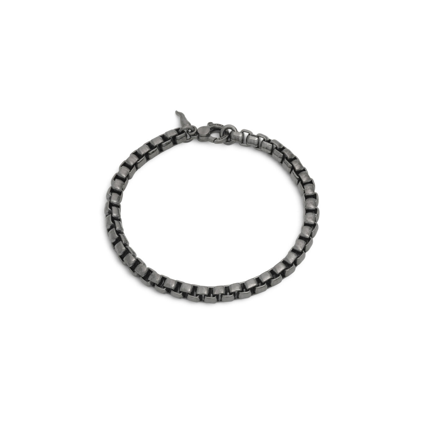 Black Veneziana Bracelet, Black 925 rhodium-plated silver bracelet_image number 0_Giovanni Raspini
