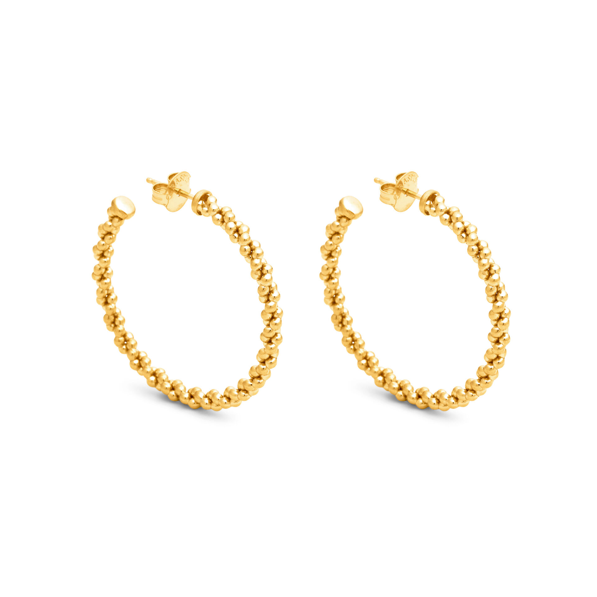 Wheat Chain Big Hoop Earrings image number 0