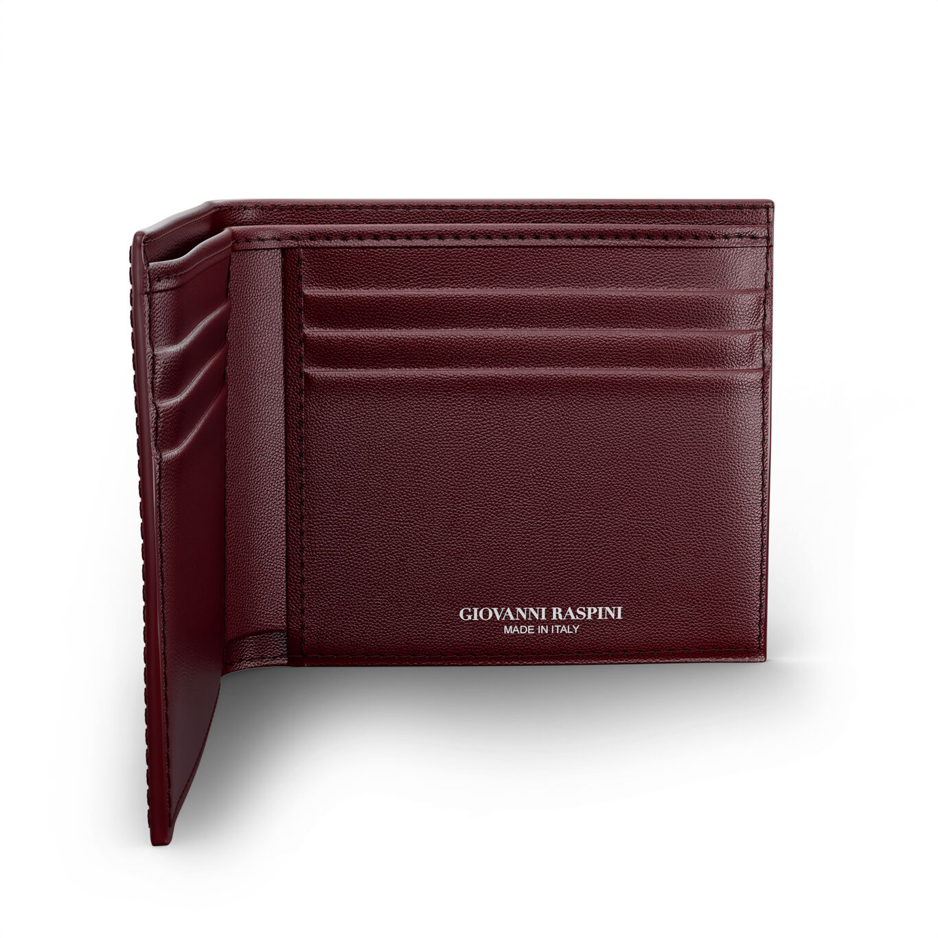 Burgundy Croco Leather Wallet