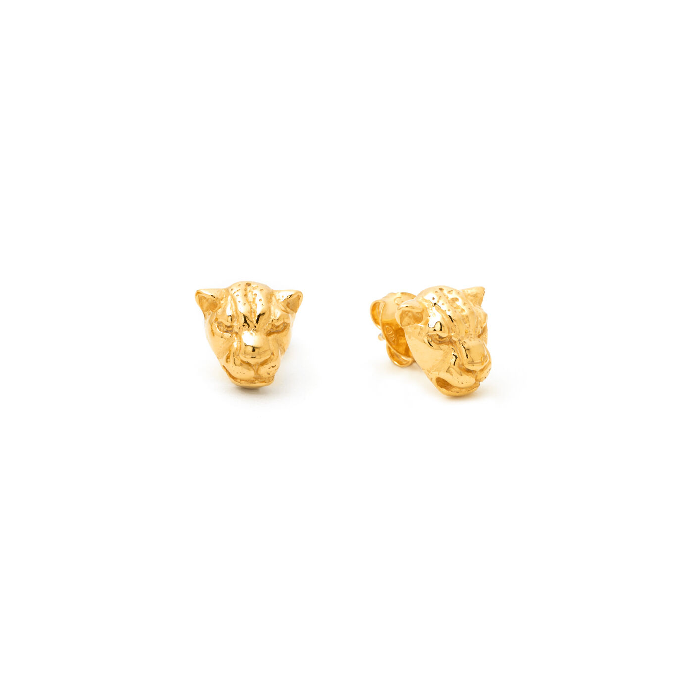 Leopard Head Earrings, Earrings in 18k Gold Plated Sterling Silver_image number 2_Giovanni Raspini