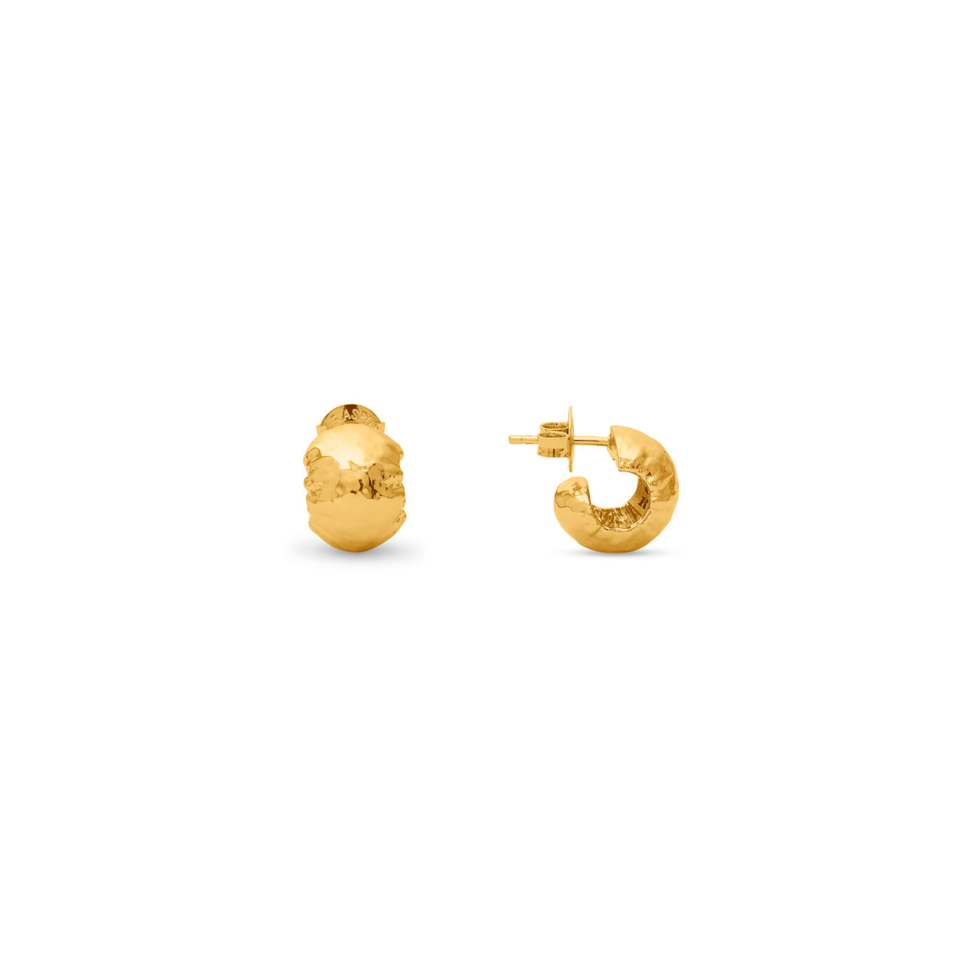 Sand Small Hoop Earrings, 18k gold-plated earrings_image number 2_Giovanni Raspini