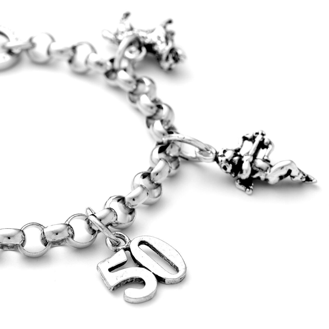 Charm »50«, Charm aus Silber 925_image number 1_Giovanni Raspini