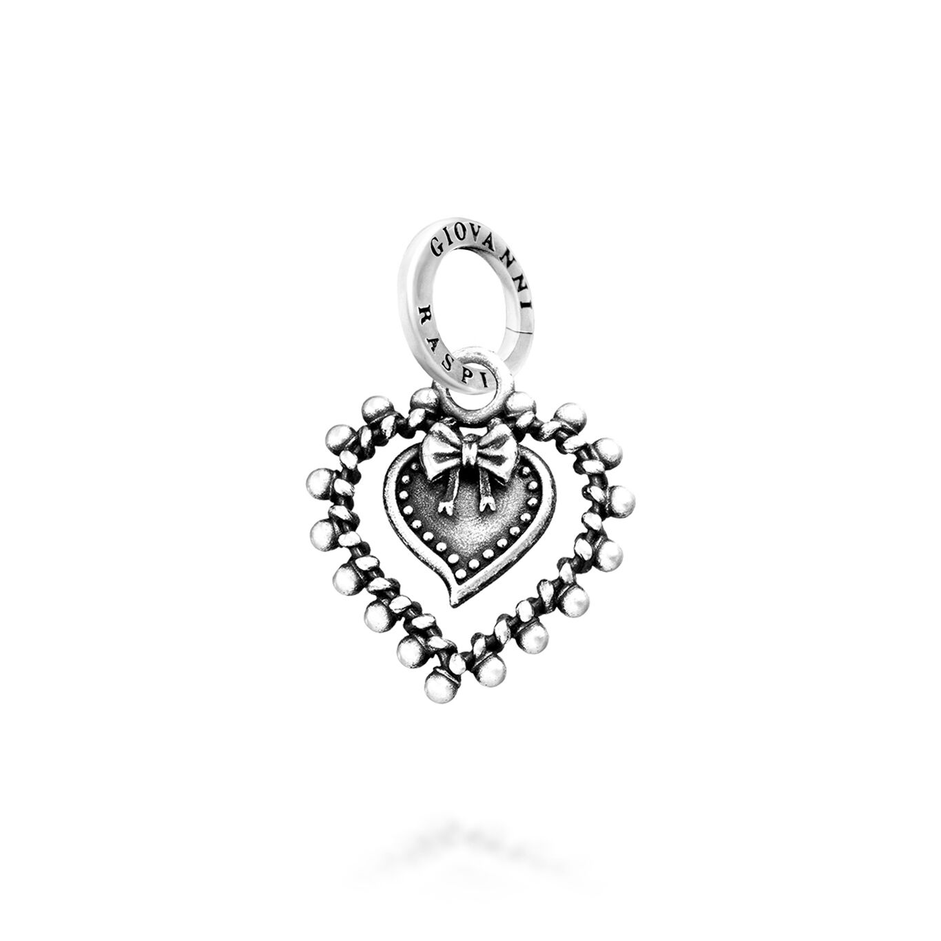 Charm Cuore Votivo Fiocco, Charm in Argento 925_image number 0_Giovanni Raspini