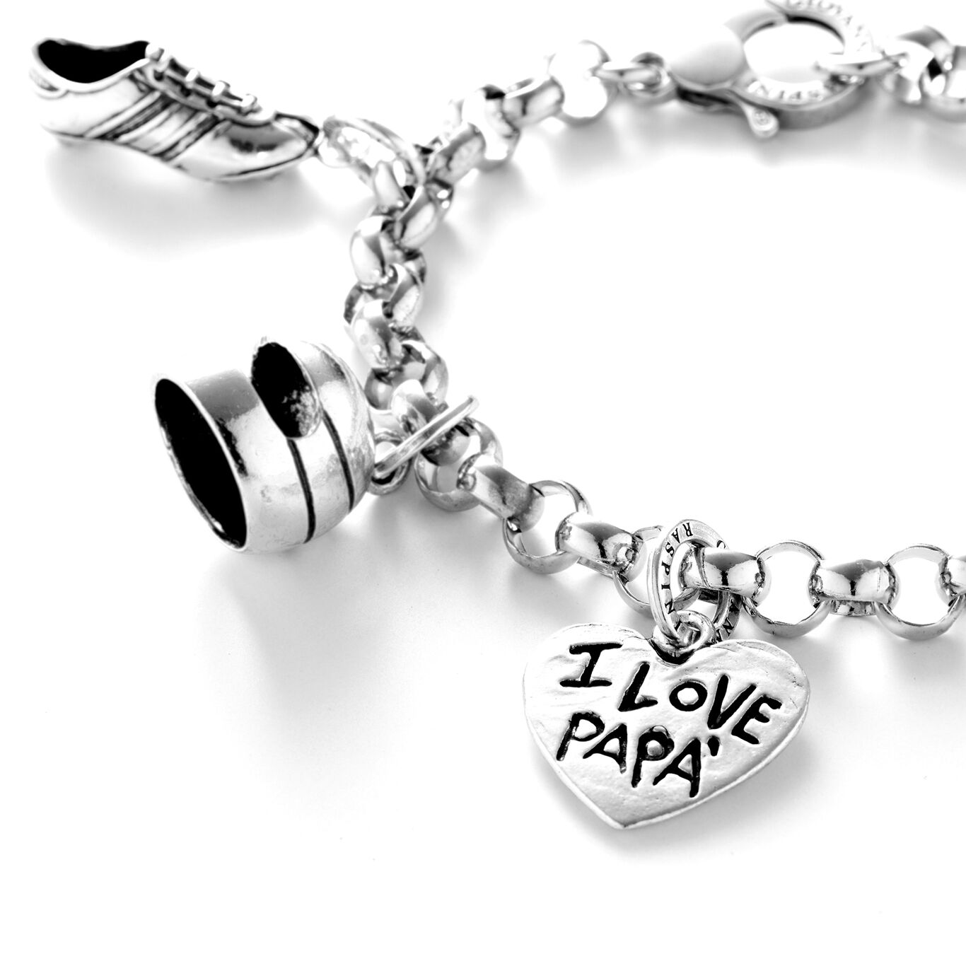 Charm C&oelig;ur &laquo;&nbsp;I love pap&agrave;&nbsp;&raquo;