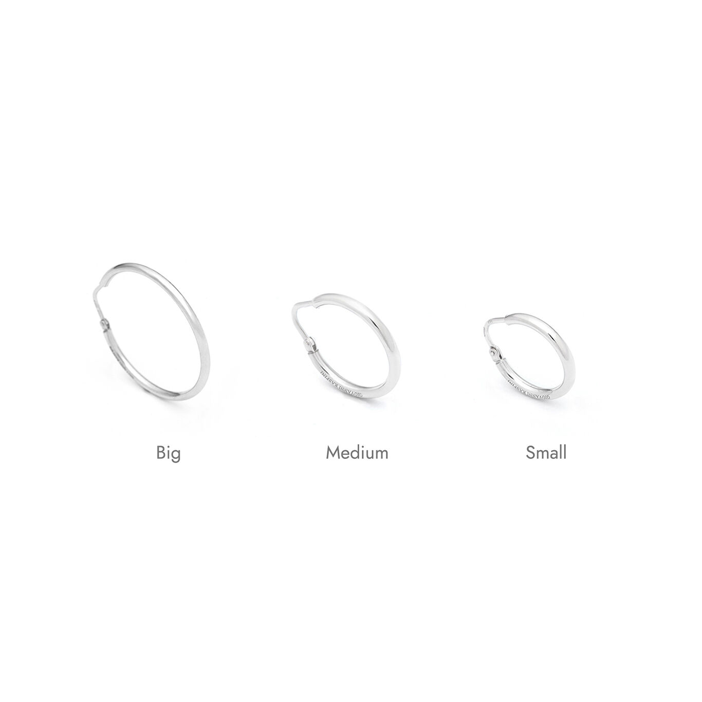 Essential Light Small Earrings, Hoop earrings in Sterling Silver_image number 2_Giovanni Raspini