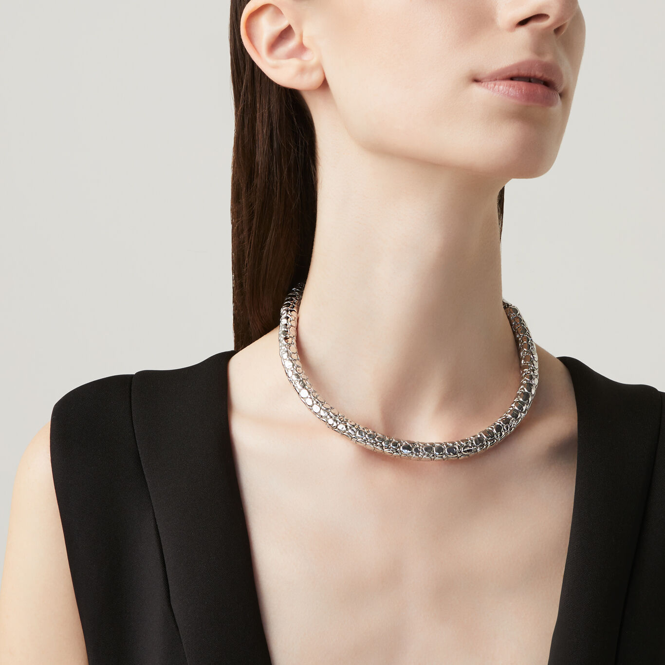 Croco Light Necklace, Necklace in Sterling Silver_image number 1_Giovanni Raspini