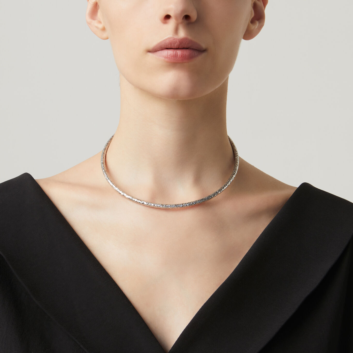 Rock Small Necklace, Necklace in Sterling Silver_image number 1_Giovanni Raspini