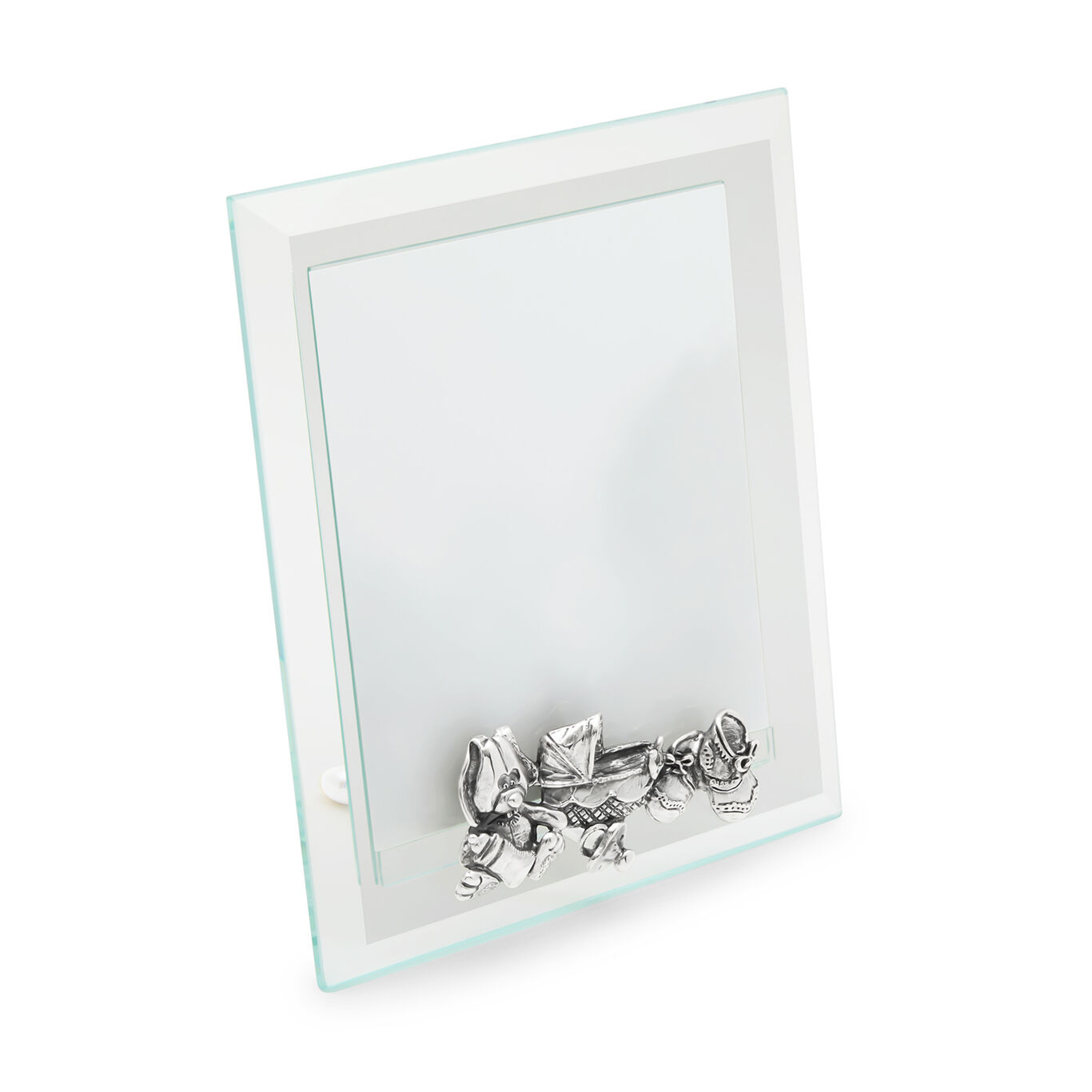 Licht-Rahmen Baby Mittel, Bilderrahmen aus Silber und geschliffenem Glas_image number 1_Giovanni Raspini