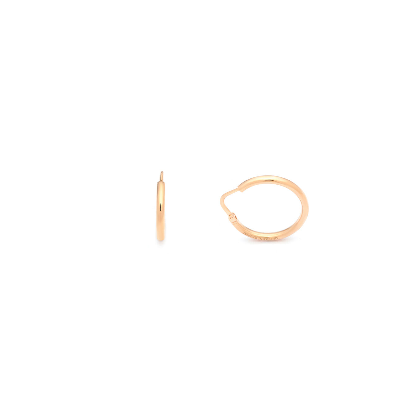 Essential Light Medium Earrings, Hoop Earrings in gold-plated Sterling Silver_image number 2_Giovanni Raspini