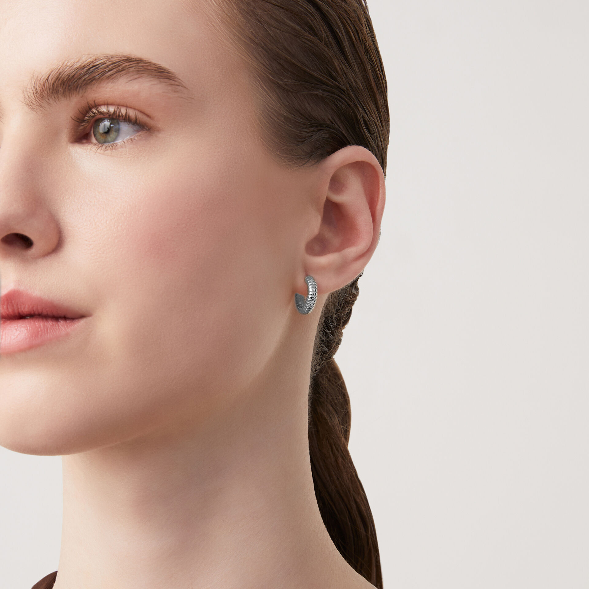 Huggie Striped Earrings image number 1