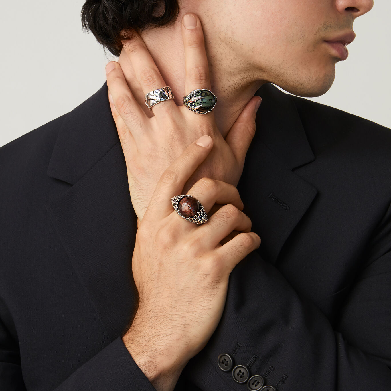 Vienna Straw Ring, Ring in Sterling Silver_image number 2_Giovanni Raspini