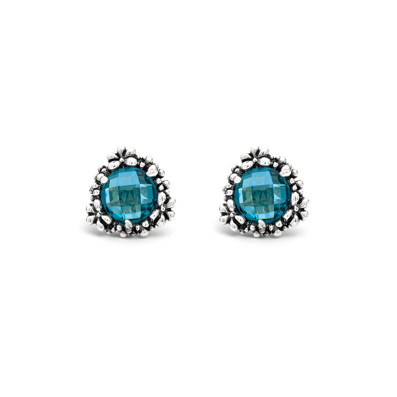 Blue Ivy Big Earrings, Earrings in sterling silver with blue crystals_image number 0_Giovanni Raspini