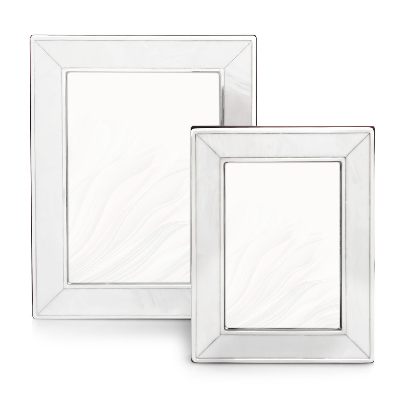 Mother Of Pearl Medium Frame, Mother of pearl and silver frame_image number 2_Giovanni Raspini
