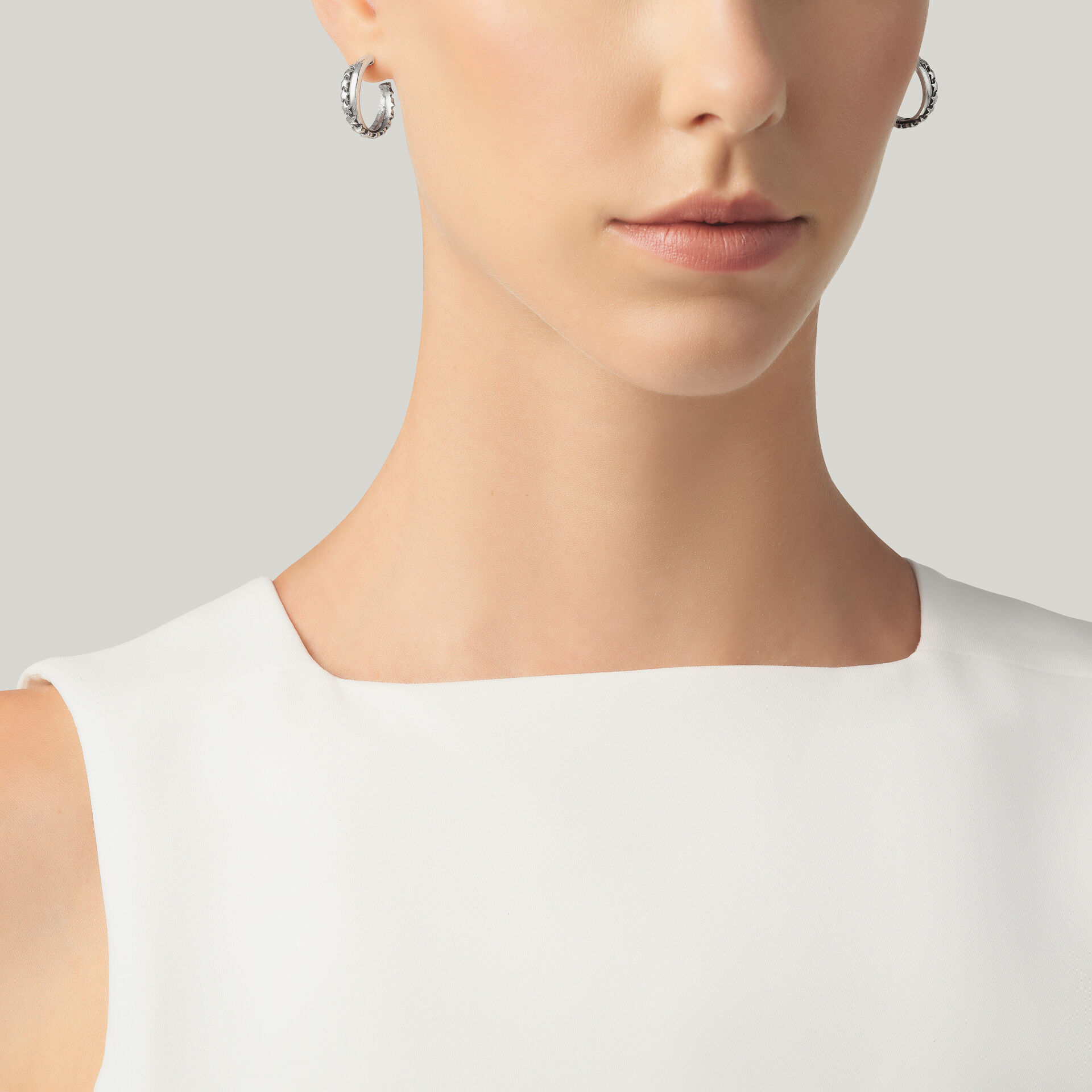 Star Double Hoop Earrings image number 1