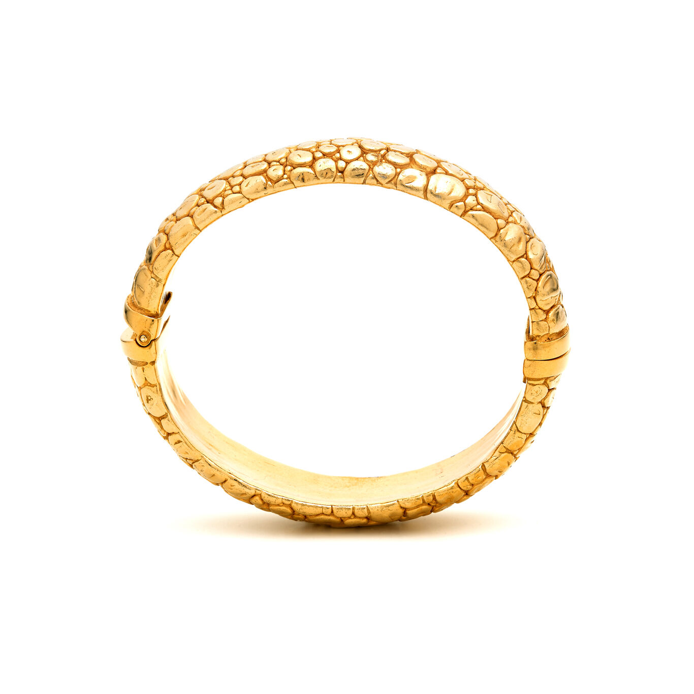 Croco Big Bangle, Bangle in gold-plated Sterling Silver_image number 2_Giovanni Raspini