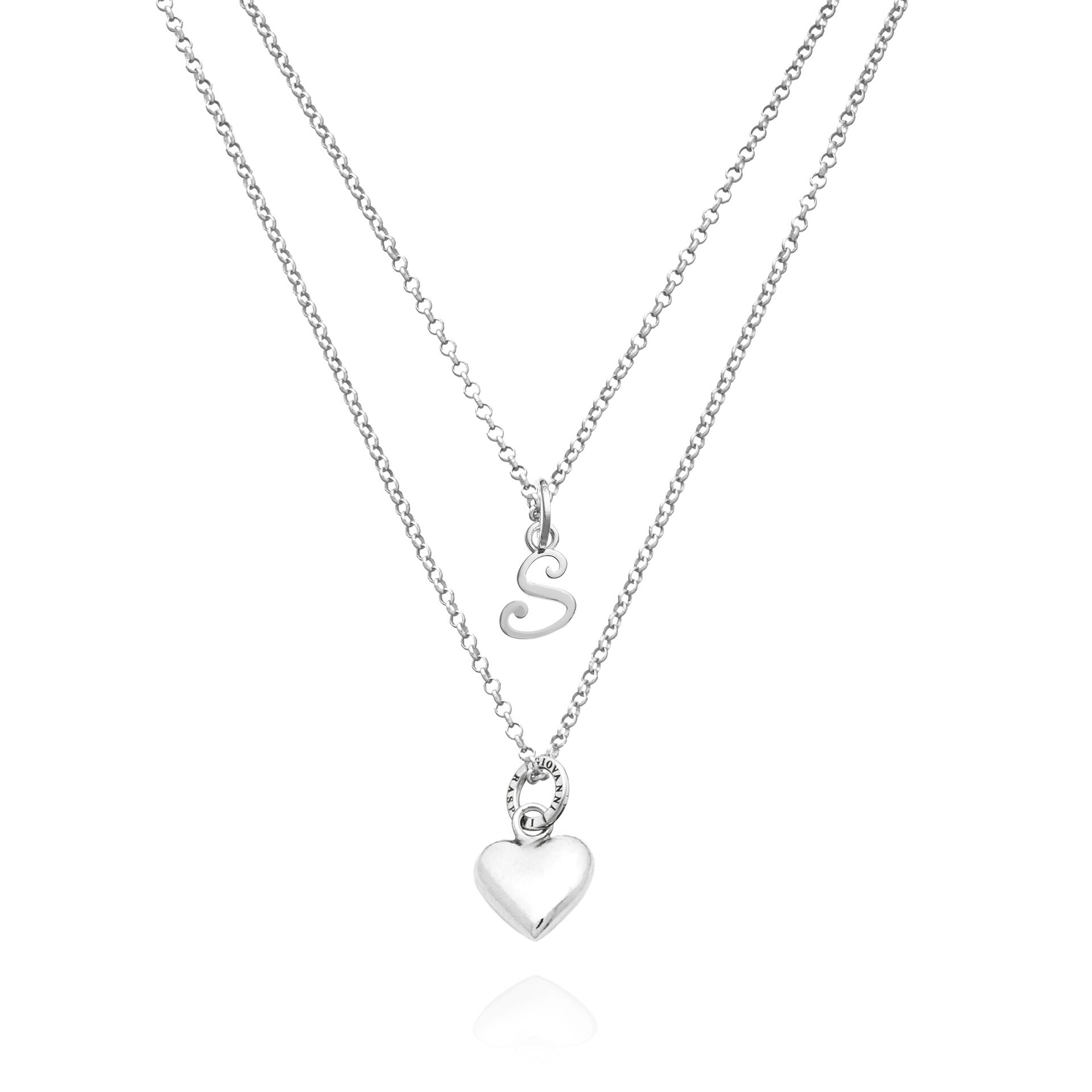 Heart and Letter Necklace image number 0
